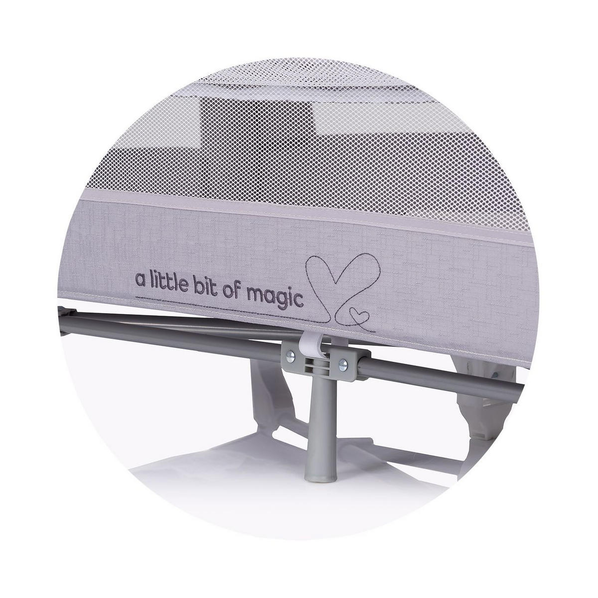 REISEBETT Glory 2 Ebenen grau Matratze Räder zusammenklappbar Tragetasche - Grau, Kunststoff (60/120cm) - Chipolino