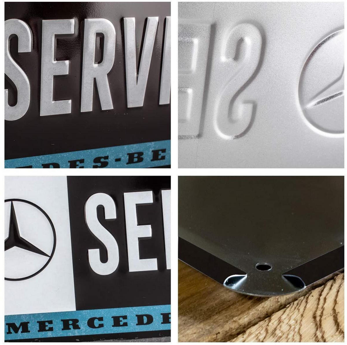 HÄNGESCHILD 10/20 cm Mercedes-Benz Service - Multicolor, Metall (20/10/0.2cm) - Nostalgic-Art
