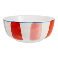 SCHALE Alltagsstreifen Rosa Rot in Rot - 15cm - Rot, Keramik (15.5/6.7/15.5cm) - Blond Amsterdam