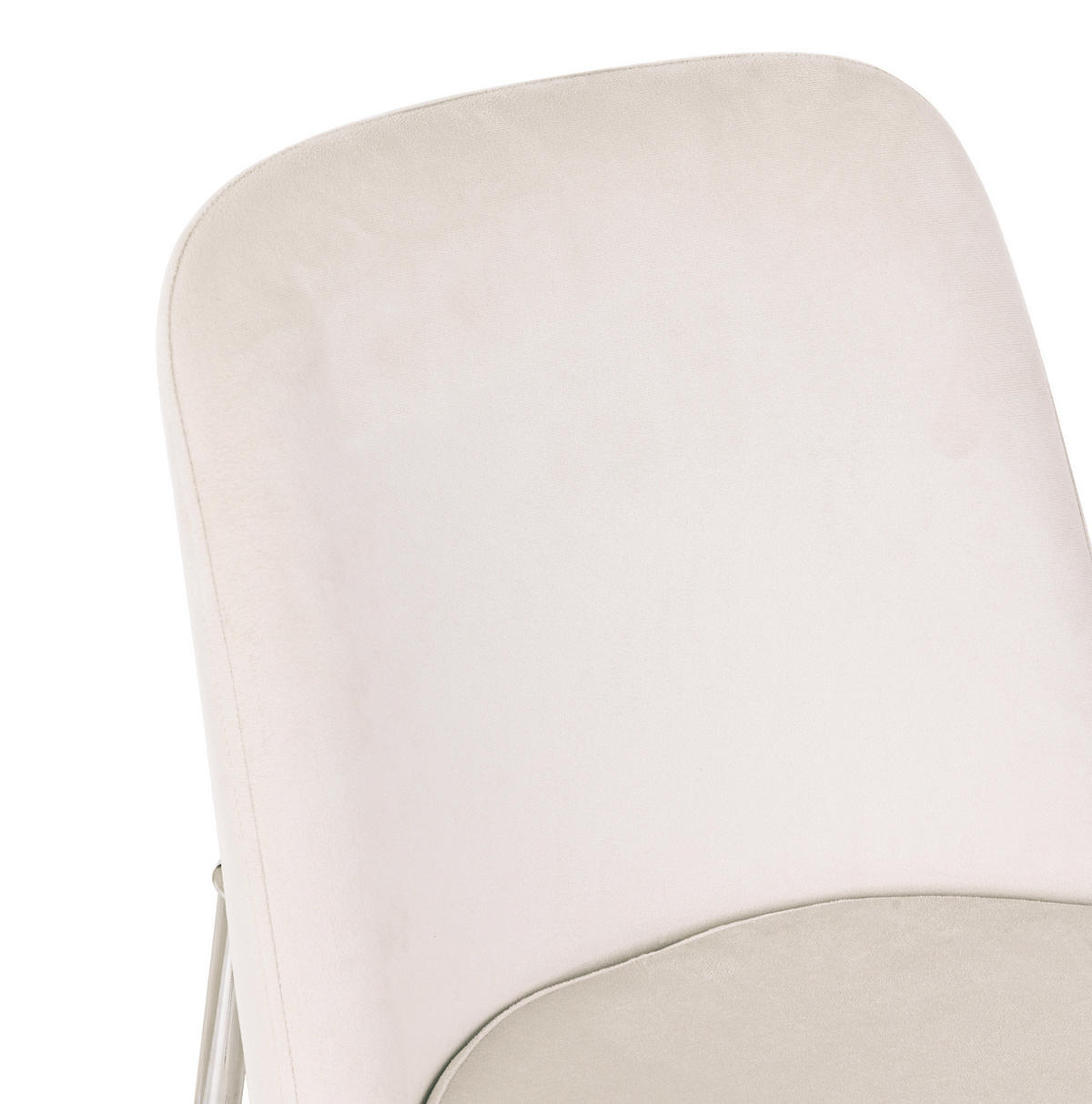 ESSZIMMERSTÜHLE mit gepolsterter Sitzfläche Samt Beige 2er-Set - Beige, Metall (53/82/42.5cm) - Meubliv