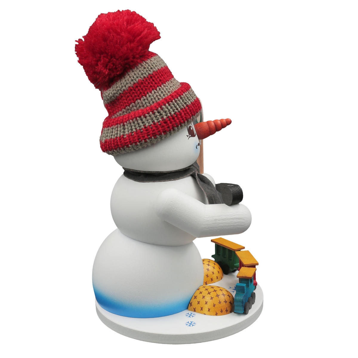 RAUCHFIGUR Schneemann Weiß Eisenbahner 19 cm - Multicolor, Holz (15/19/0.1cm)