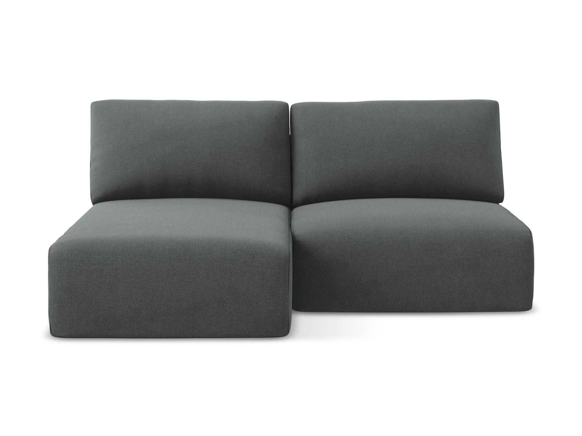 ECKSOFA mit Schlaffunktion links Strukturstoff Stoff Grau - Schwarz/Grau, Kunststoff/Textil (149/210cm) - Makamii