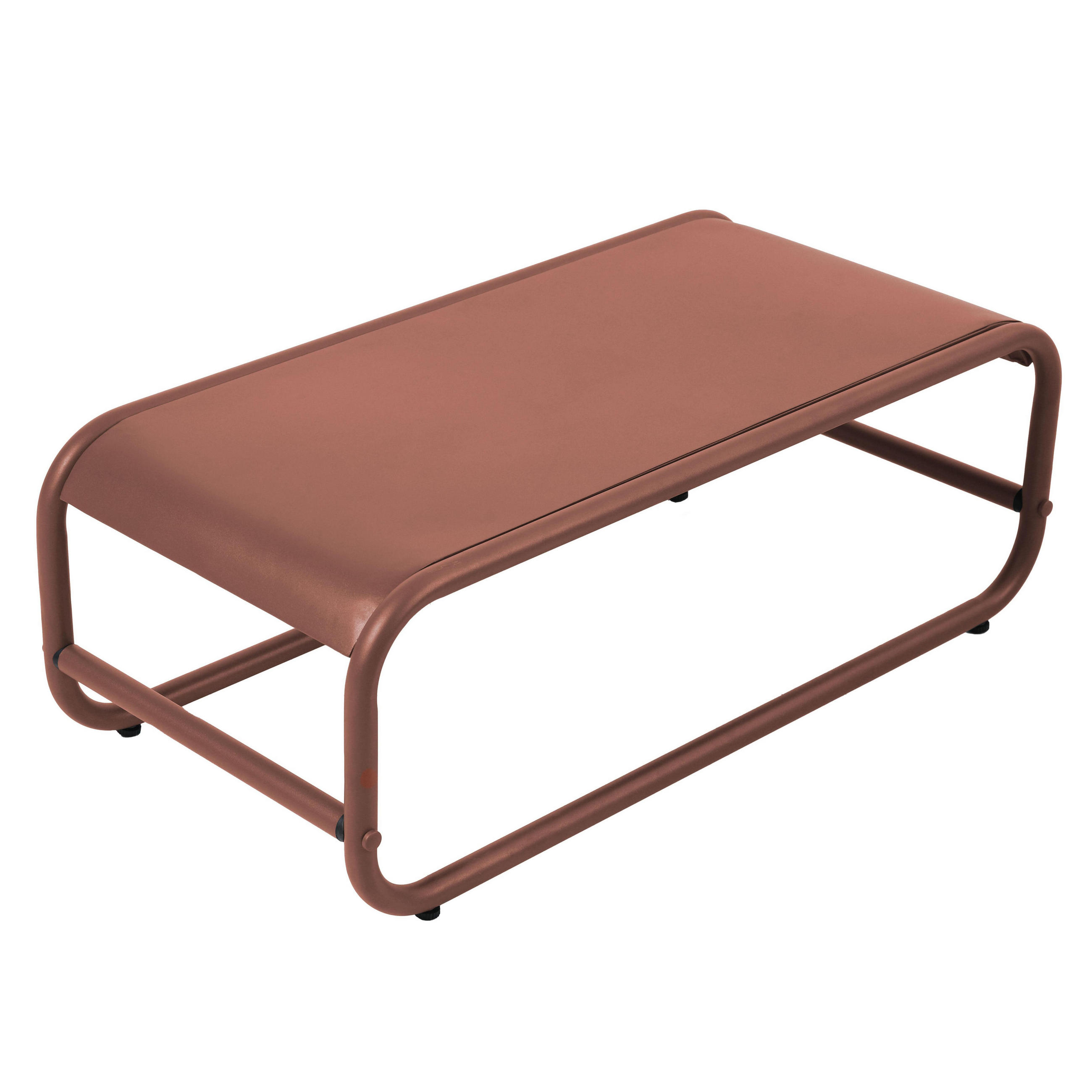 BEISTELLTISCH, terrakotta - Braun, Metall (85/40/30cm) - Oviala