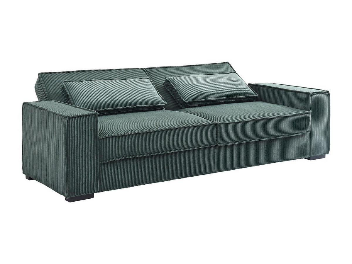 SCHLAFSOFA - 3 Personen - Samt - Tannengrün - - Waldgrün, Textil (230/90/95cm) - Vente-Unique