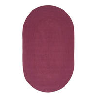 TEPPICH geflochten oval 110/170 cm - Weinrot, Textil (110/170cm) - Homescapes