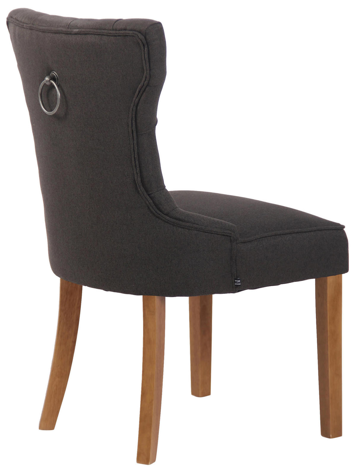 WOHNZIMMERSTUHL Stoff dunkelgrau - Dunkelgrau/Naturfarben, Holz/Textil (51/90/59cm) - CLP
