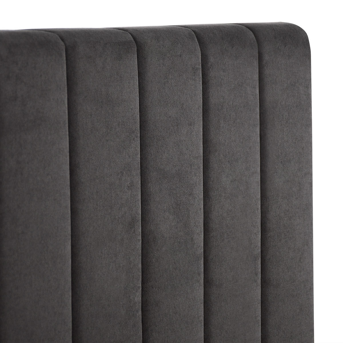 POLSTERBETT Melvio Doppelbett 180x200 cm mit Bettkasten und hohem Steppkopfteil, ohne Matratze, Dunkelgrau - Dunkelgrau, Textil (180/200cm) - Beautysofa