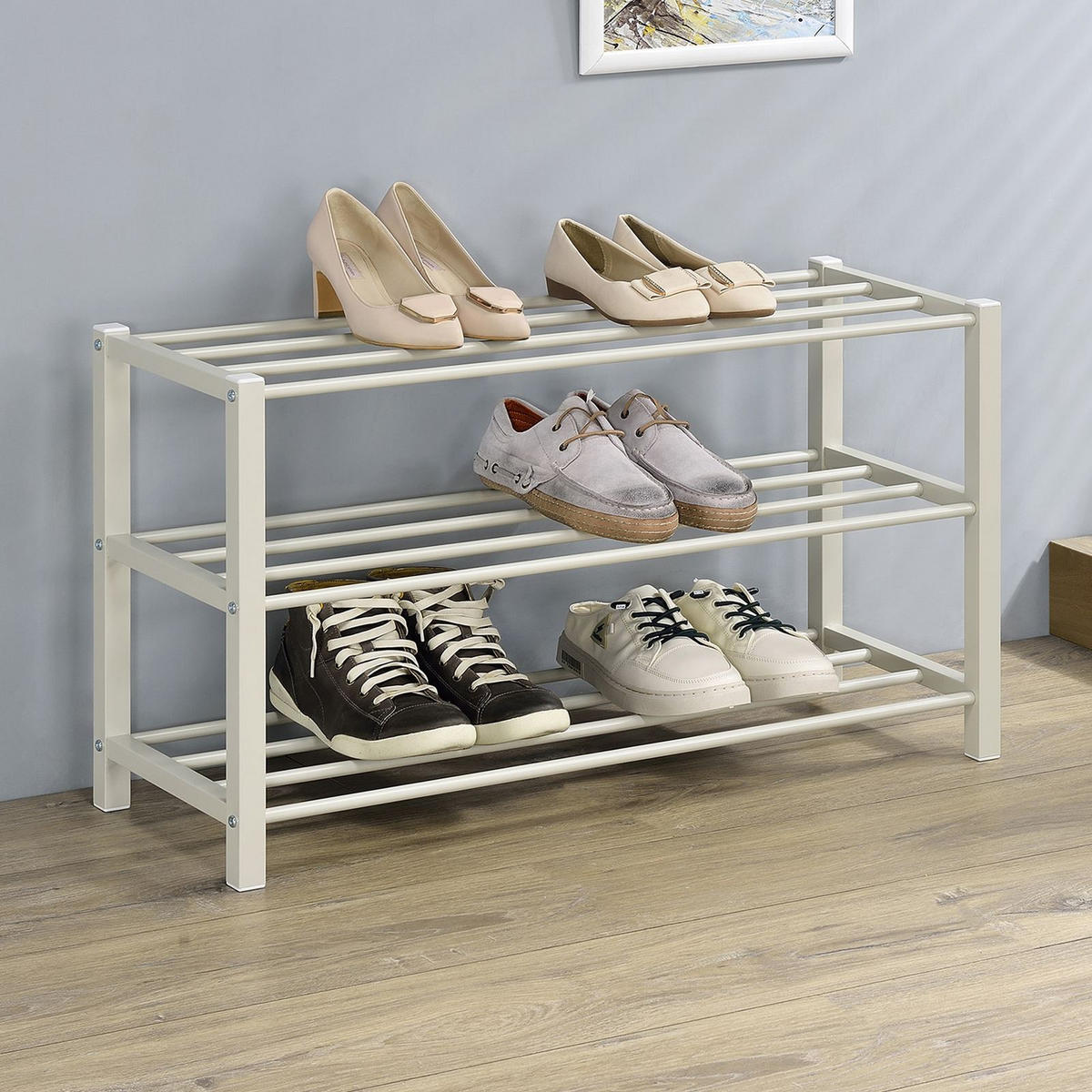 SCHUHREGAL NAVAN beige - Beige, Metall (80/45/29cm) - IDIMEX