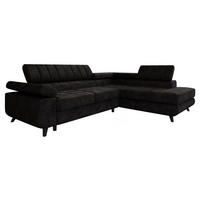 ECKSOFA Nord Premium, Seite: Rechts - Anthrazit/Schwarz, Holz/Textil (264/203cm) - MIRJAN24