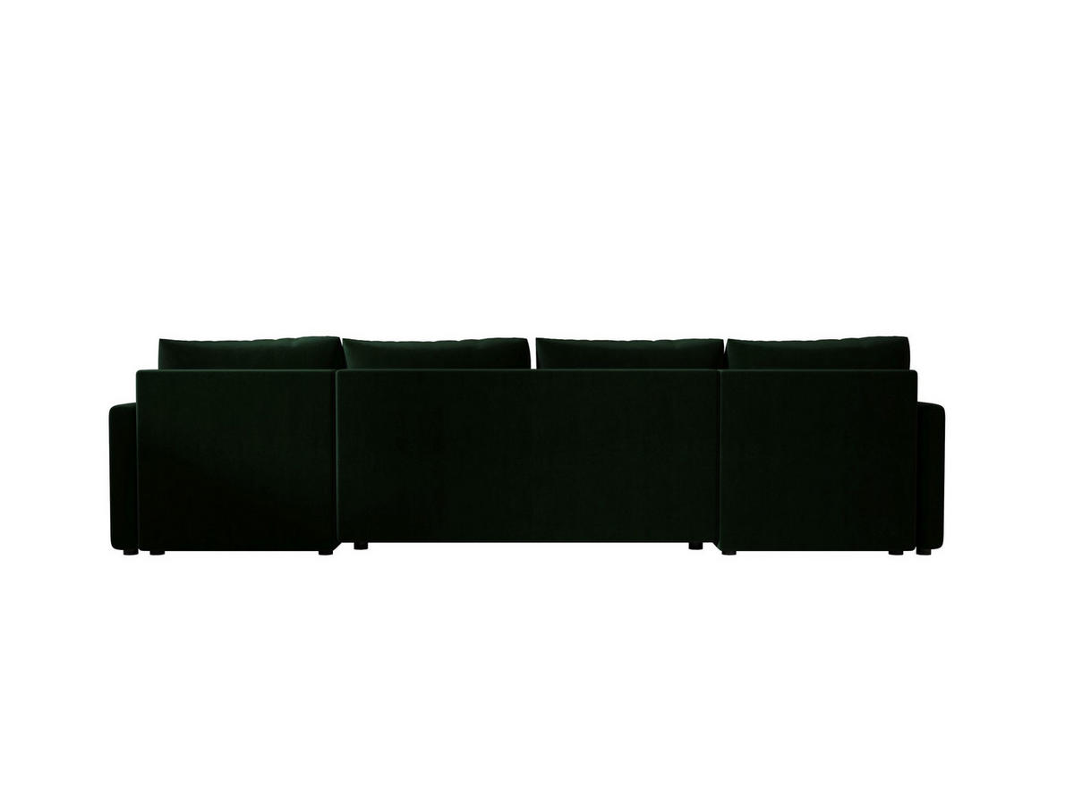 ECKSOFA MOS U BIS Itaka 10 mit Schlaffunktion - Dunkelgrün, Textil (285/85/140cm) - Bedante
