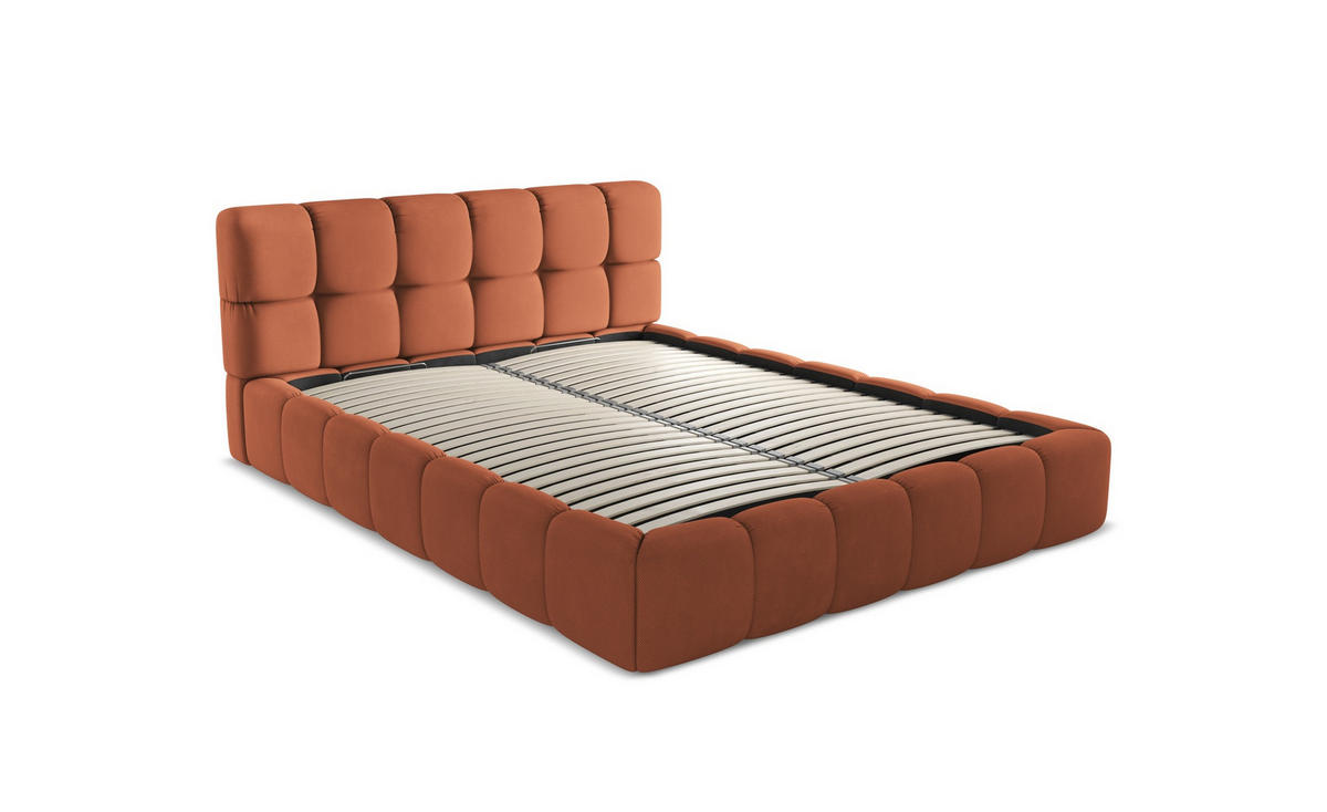 POLSTERBETT mit Bettkasten und Lattenrost 200x238 Schwarz - Schwarz, Kunststoff/Textil (160/200cm) - Makamii