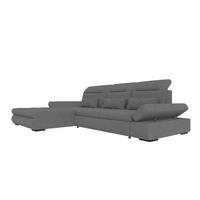 ECKSOFA Toscana Plus Strukturstoff inkl. Schlaffunktion - Anthrazit, Textil (179/300cm) - 99rooms