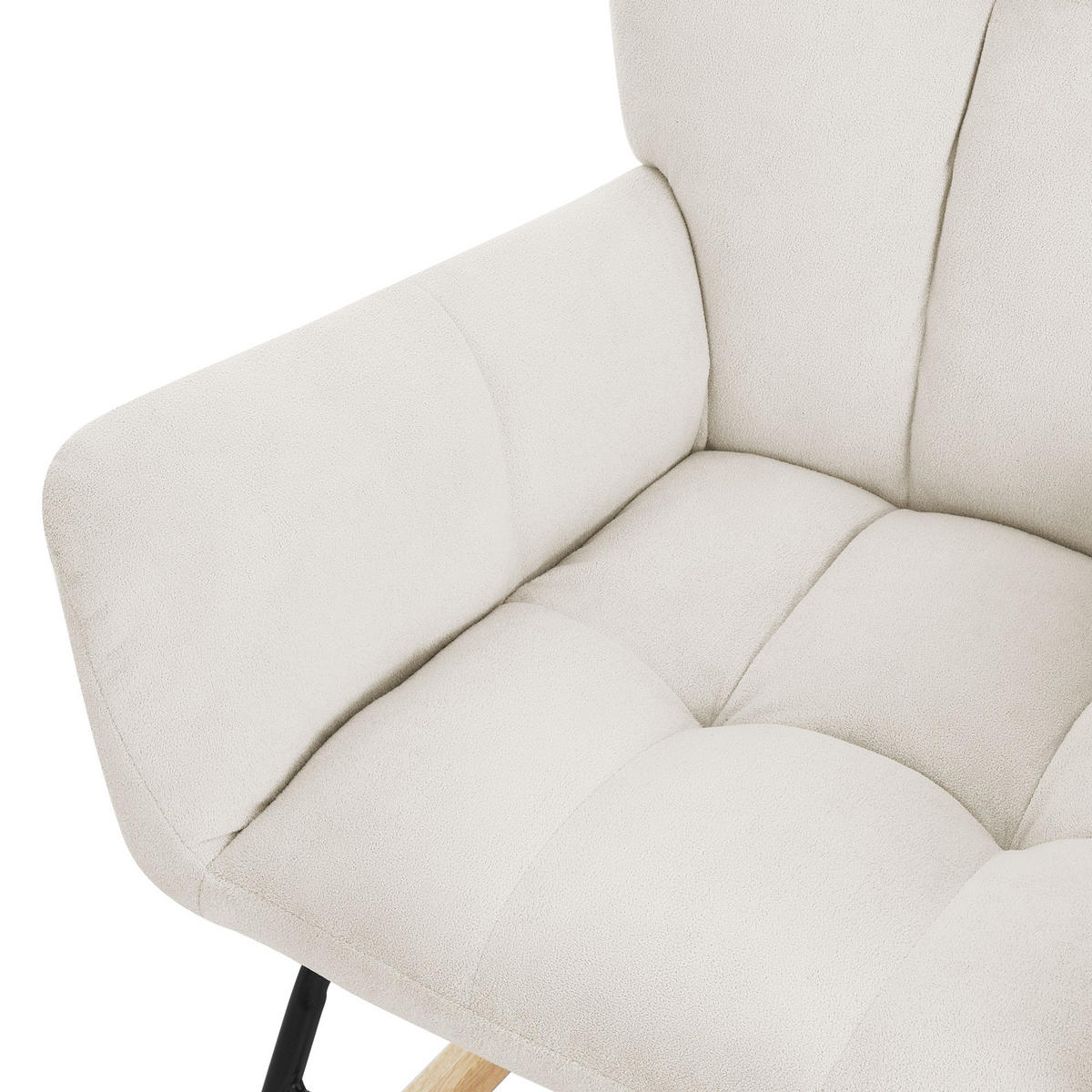 SCHAUKELSESSEL - Weiß, Metall (88/95/69cm) - ML-DESIGN