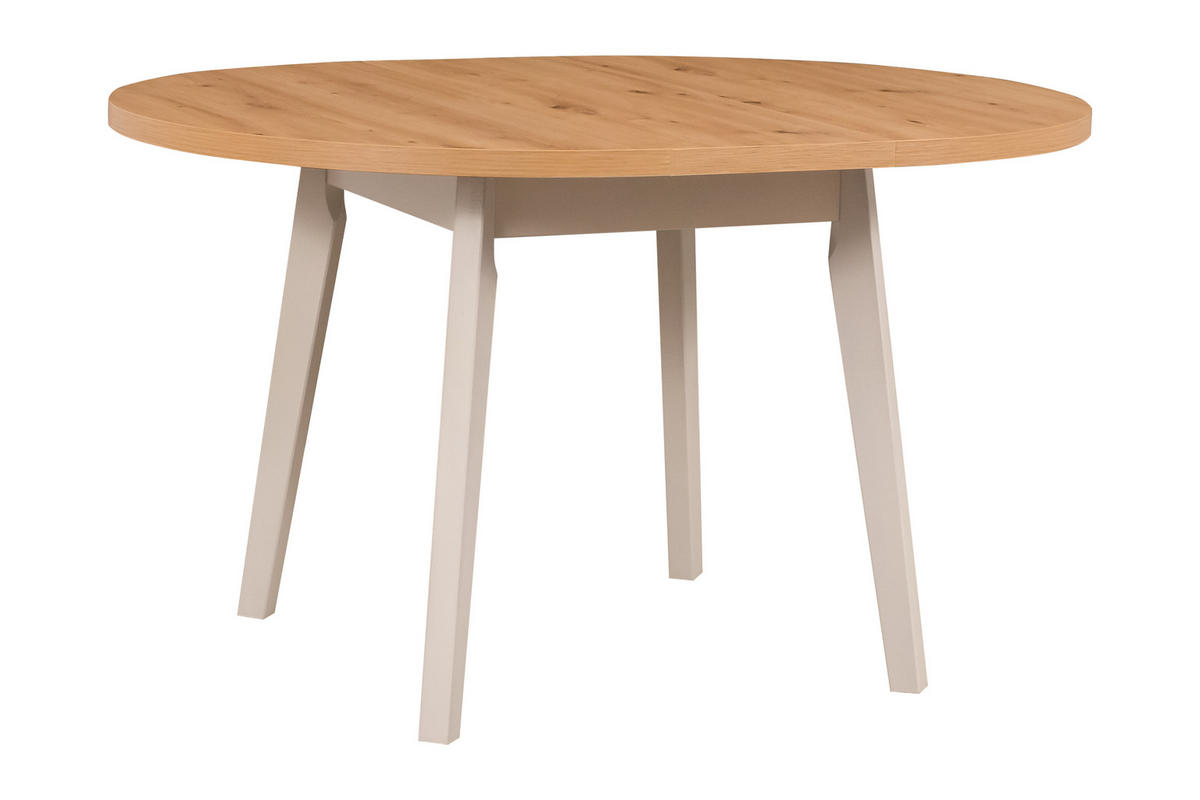 ESSTISCH Oslo 3 L - Beige/Eiche Artisan, Holz (100/100/75cm) - Leaf Design