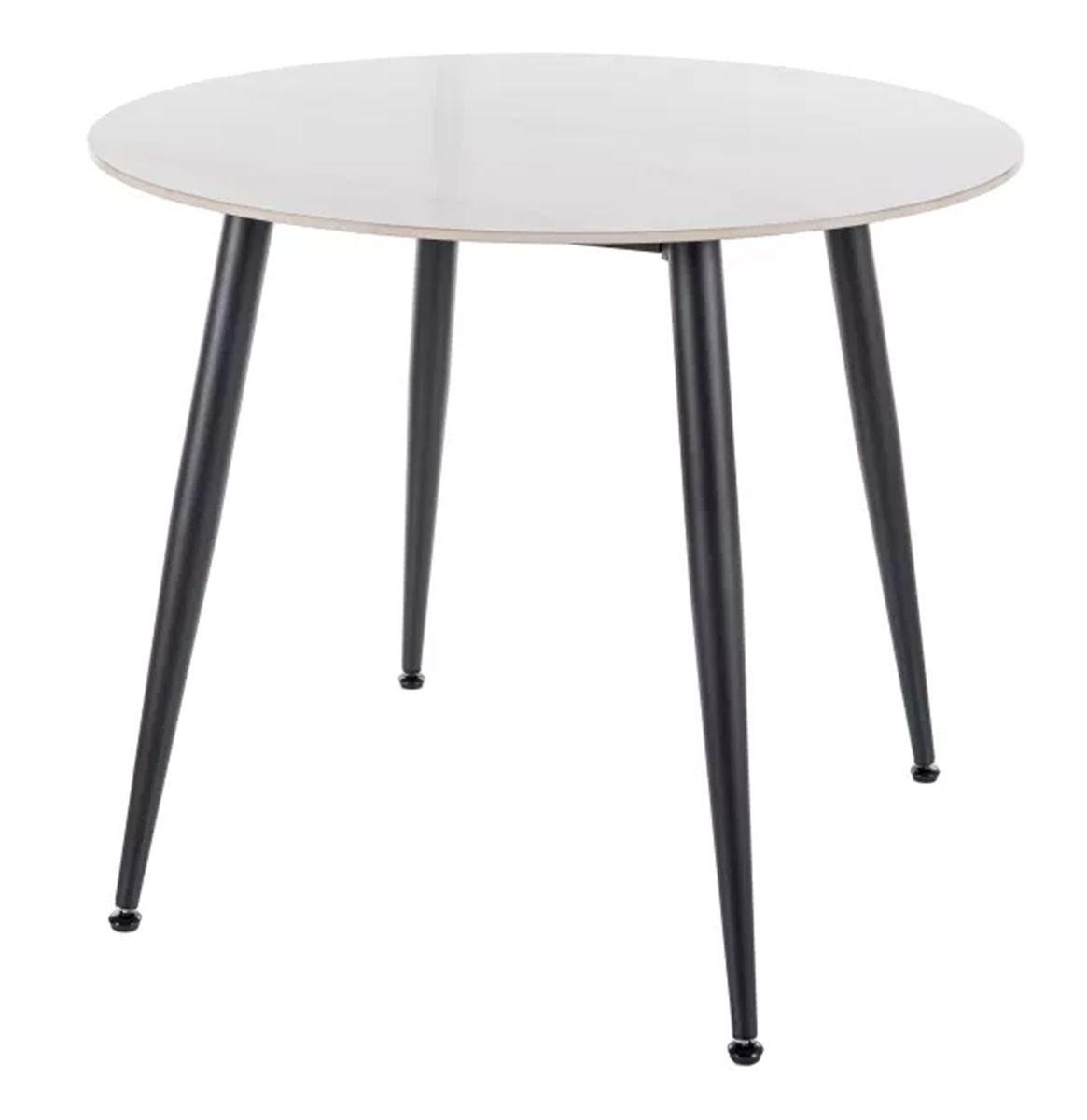 ESSTISCH Rion Marmor Weiß 90 / 90 / 76cm - Schwarz/Weiß, Holz/Keramik (90/90/76cm) - Feldmann-Wohnen