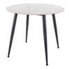 ESSTISCH Rion Marmor Weiß 90 / 90 / 76cm - Schwarz/Weiß, Holz/Keramik (90/90/76cm) - Feldmann-Wohnen