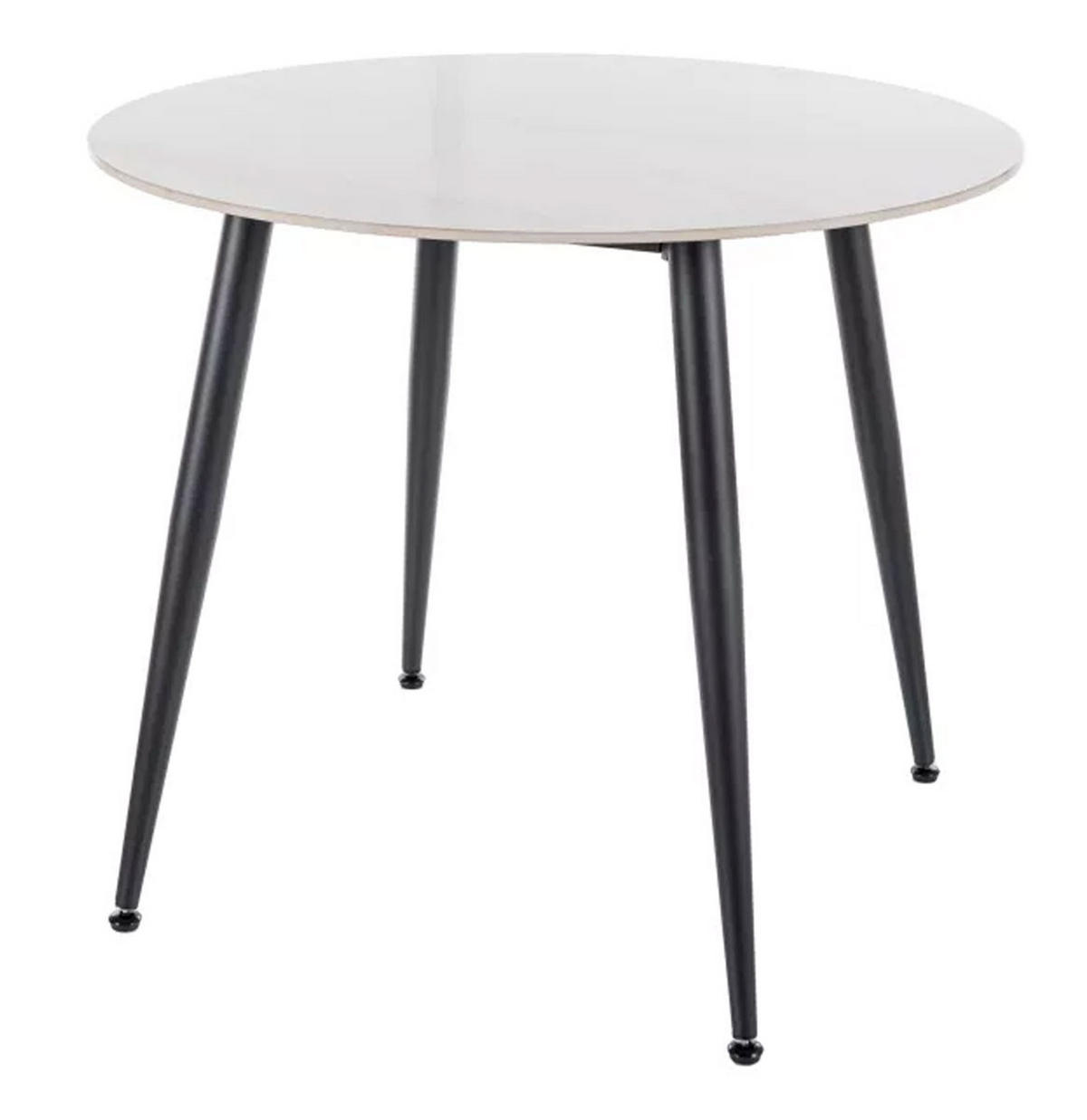 ESSTISCH Rion Marmor Weiß 90 / 90 / 76cm - Schwarz/Weiß, Holz/Keramik (90/90/76cm) - Feldmann-Wohnen