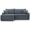 ECKSOFA Netarro, Dunkelgrau Chenille, linksseitig - Dunkelgrau/Schwarz, Kunststoff/Textil (198/147cm) - Selsey