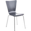 BESUCHERSTUHL Holz Grau - Grau, Holz/Metall (43/84/50cm) - CLP