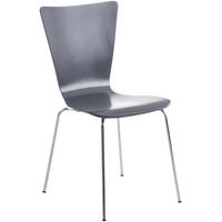 BESUCHERSTUHL Holz Grau - Grau, Holz/Metall (43/84/50cm) - CLP