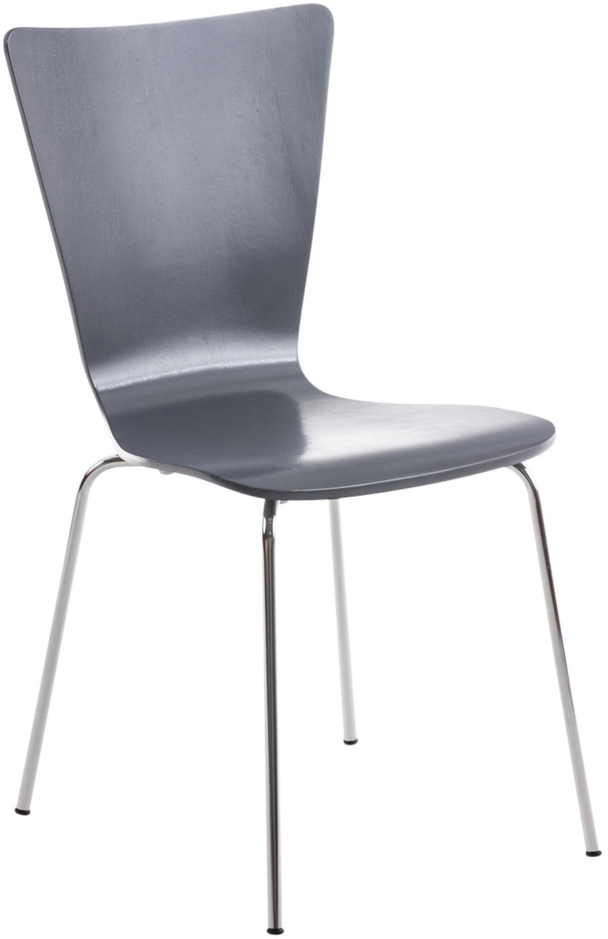 BESUCHERSTUHL Holz Grau - Grau, Holz/Metall (43/84/50cm) - CLP