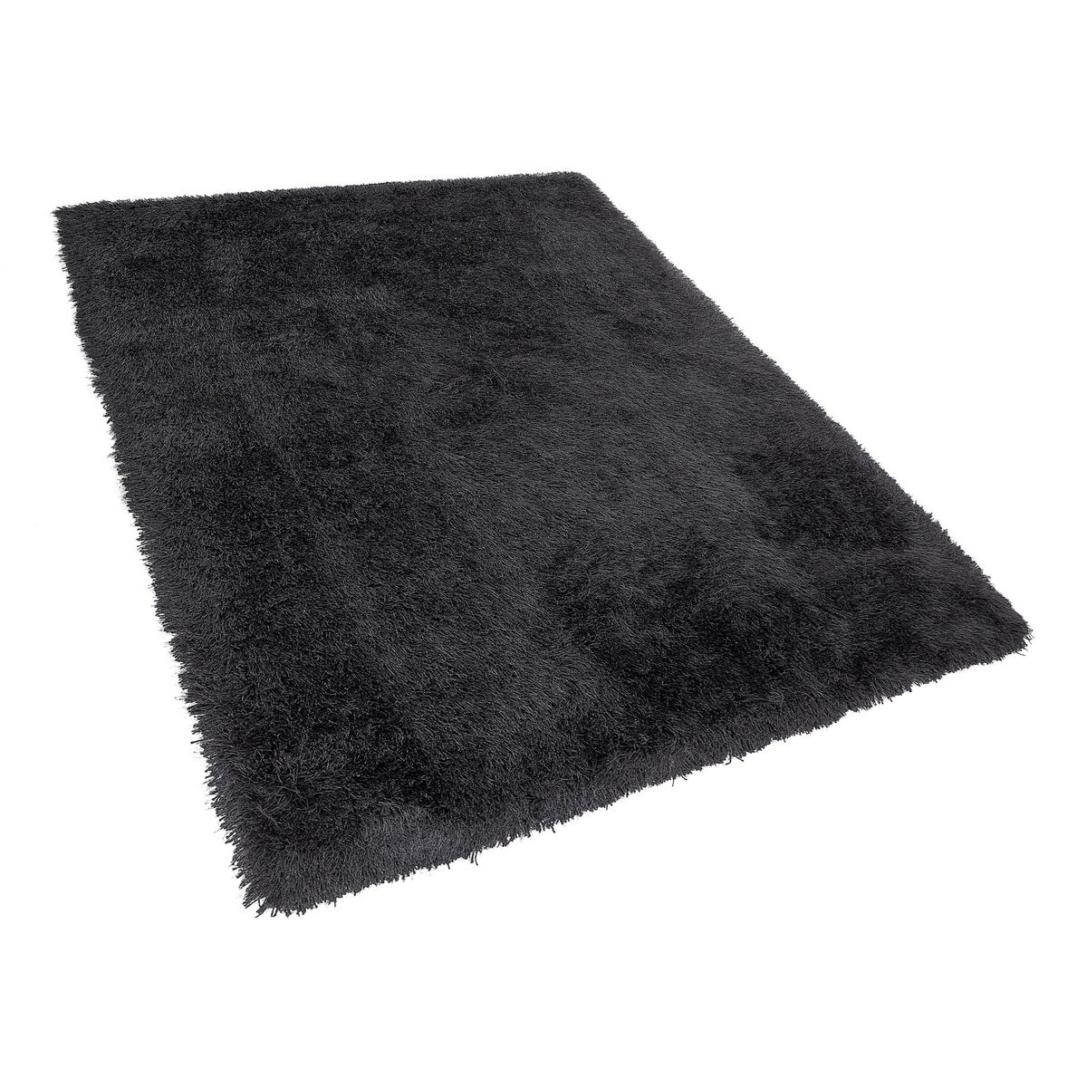 SHAGGY-TEPPICH Cide 200/140 cm - Schwarz, Kunststoff (140/200cm) - Beliani
