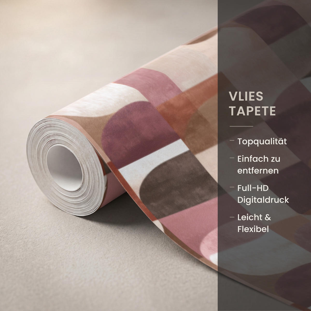 TAPETE - Geometrie - Modern - Retro - 100x280 cm - Multicolor, Papier (100/280cm) - OnlyWow