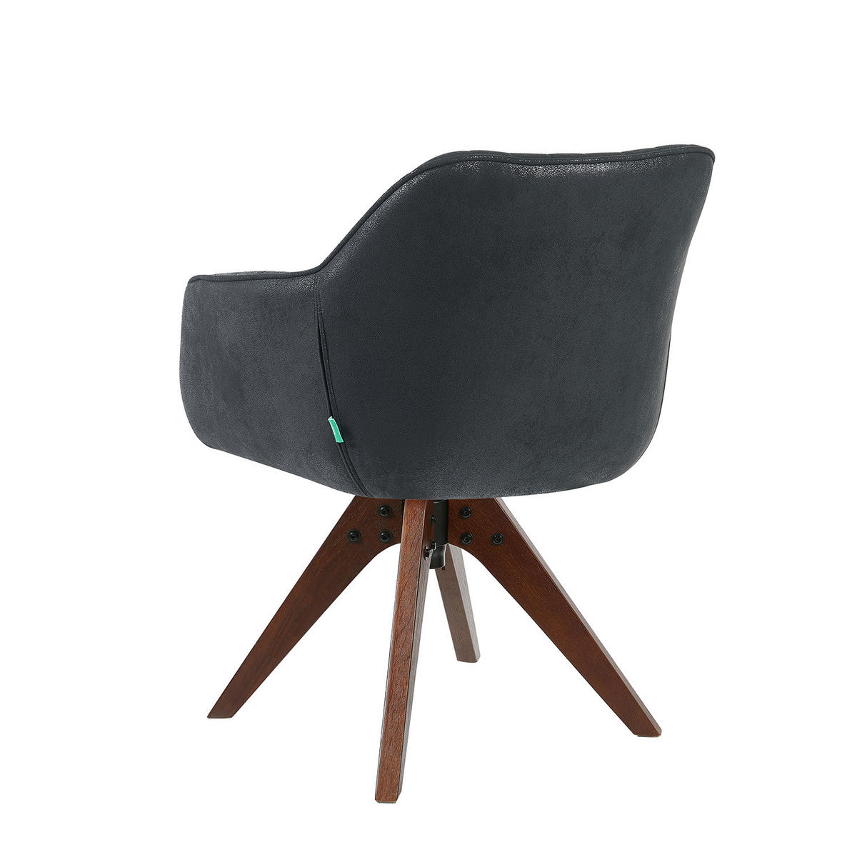 ARMLEHNSTUHL Mika-Finn 2er-Set - Nussbaumfarben/Schwarz, Eichenholz/Holz (60/82/61cm) - DUBI Möbel