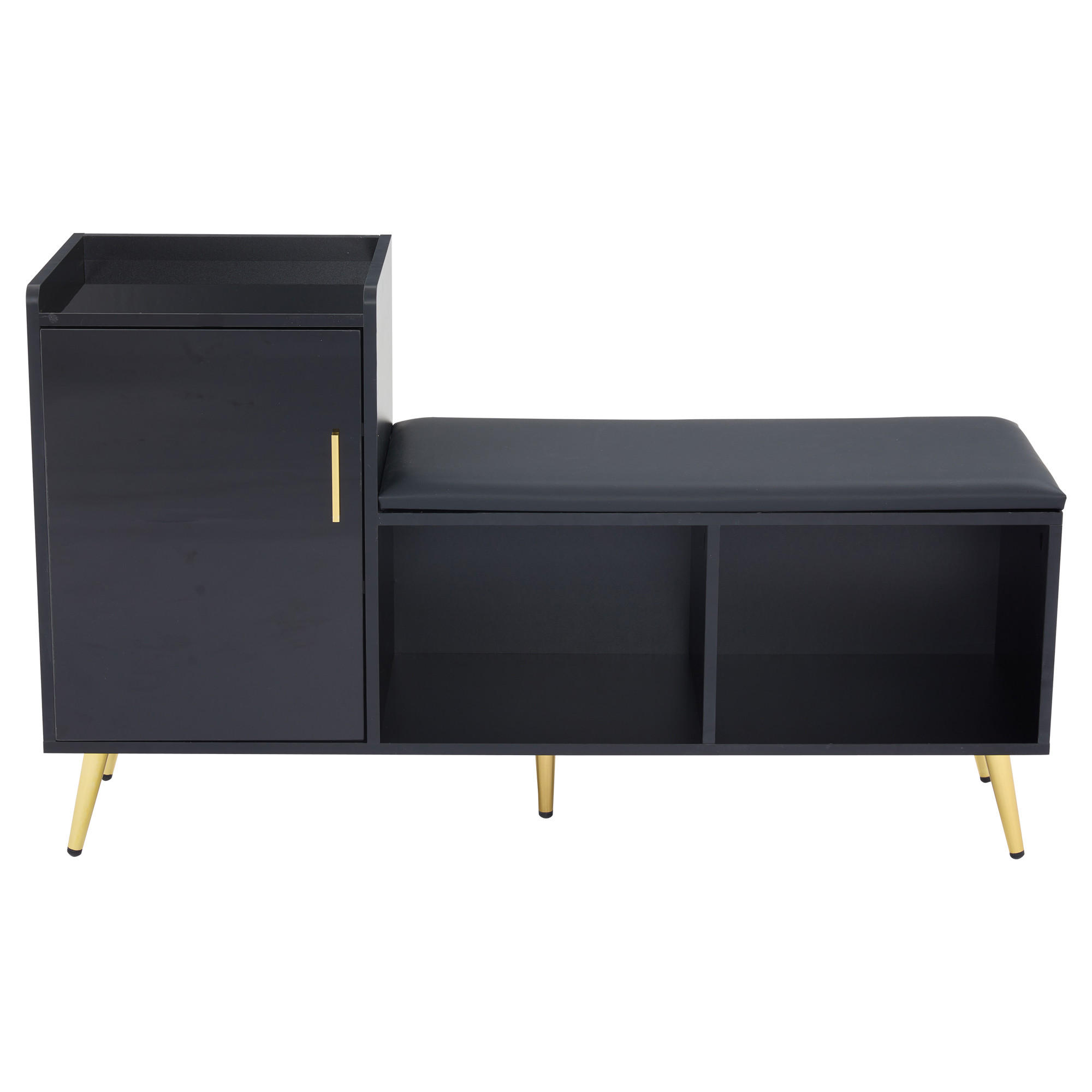 SCHUHSCHRANK Schwarz 120/35/71.5 CM - Schwarz, Holzwerkstoff (35/71.5/120cm) - Urban Meuble