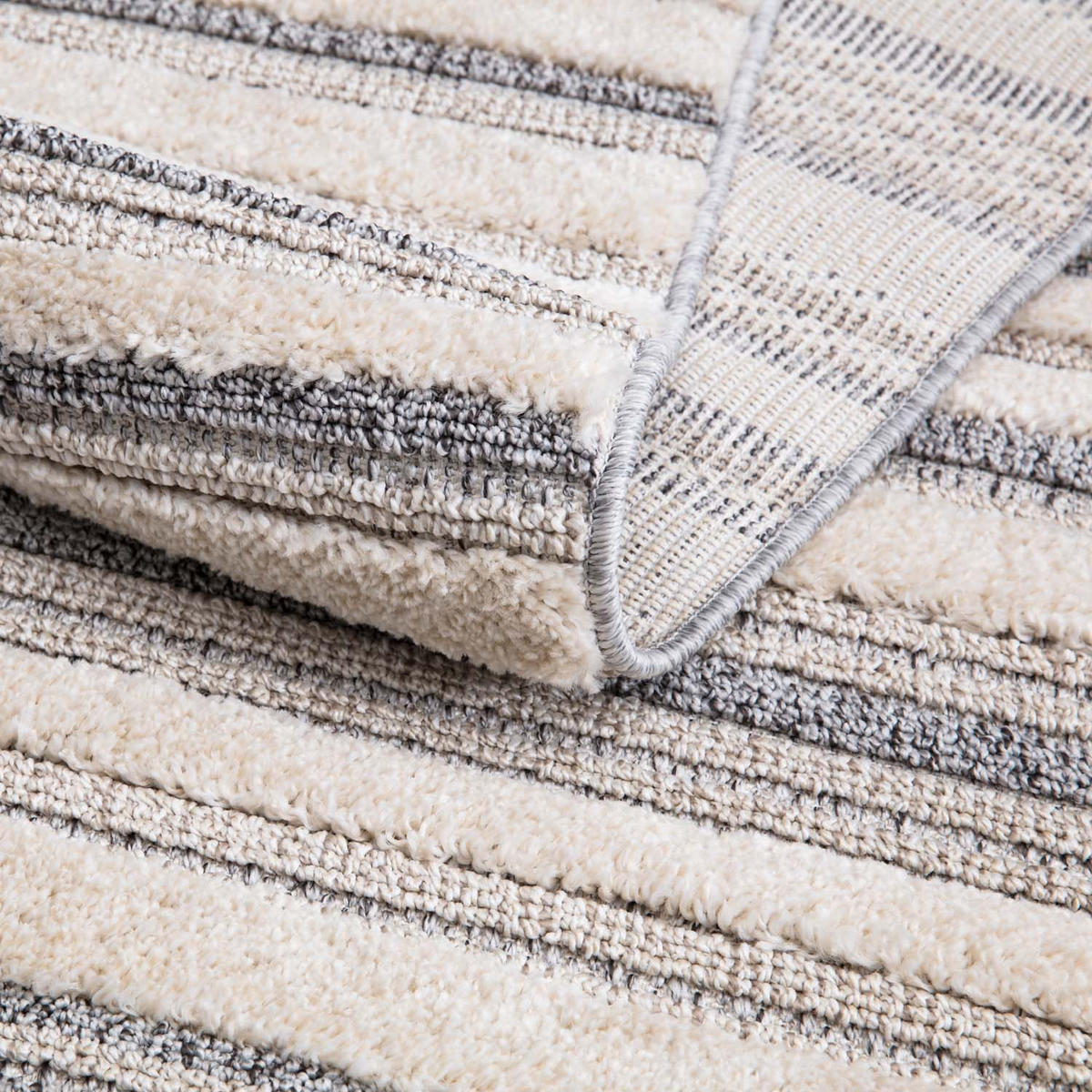 KURZFLOR-TEPPICH Valencia 807 Graublau/ Creme 200x290 cm - Blau/Creme, Textil (200/290cm) - carpet city