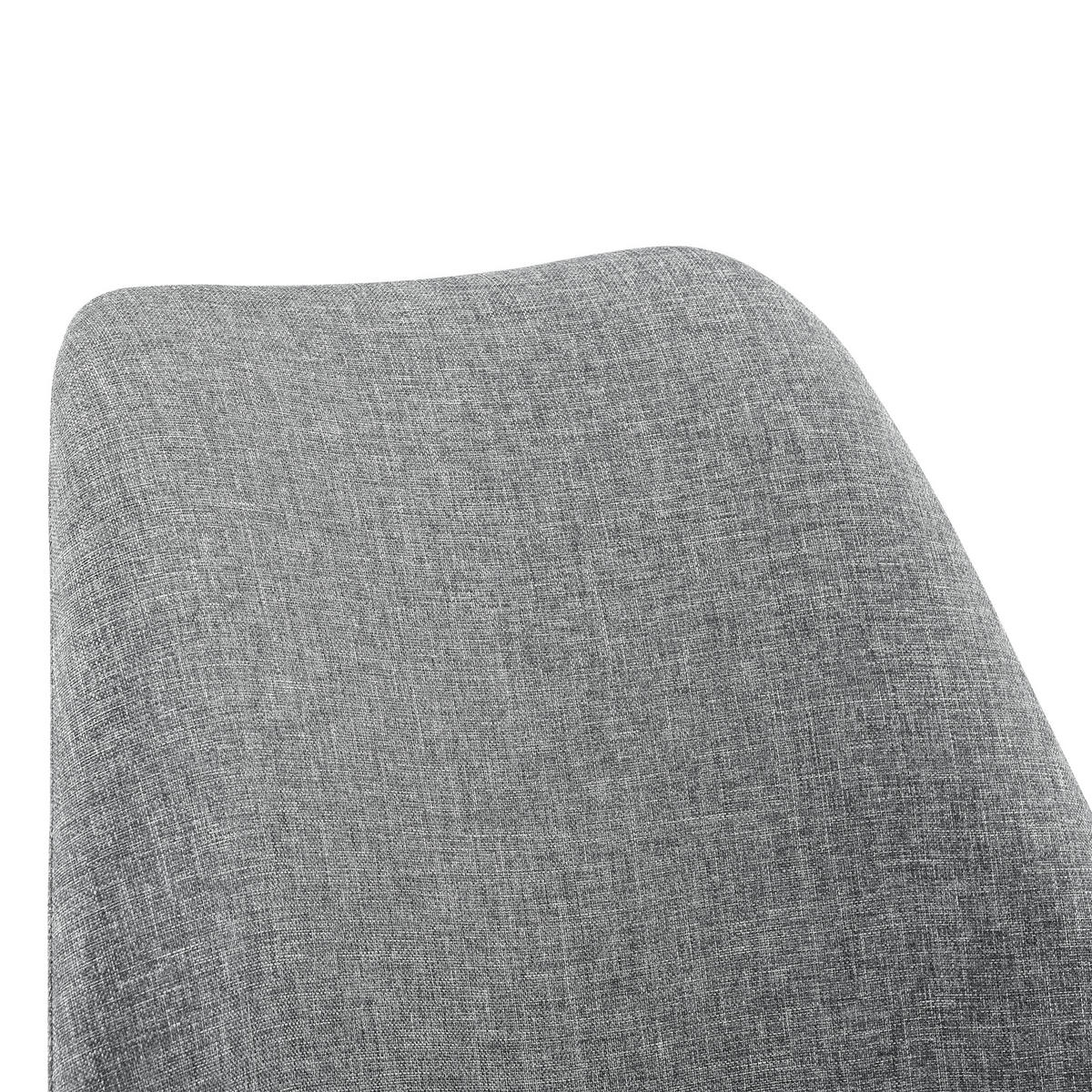 DREHSTUHL Atherton - Chromfarben/Dunkelgrau, Kunststoff/Textil (48/93/55cm) - [en.casa]