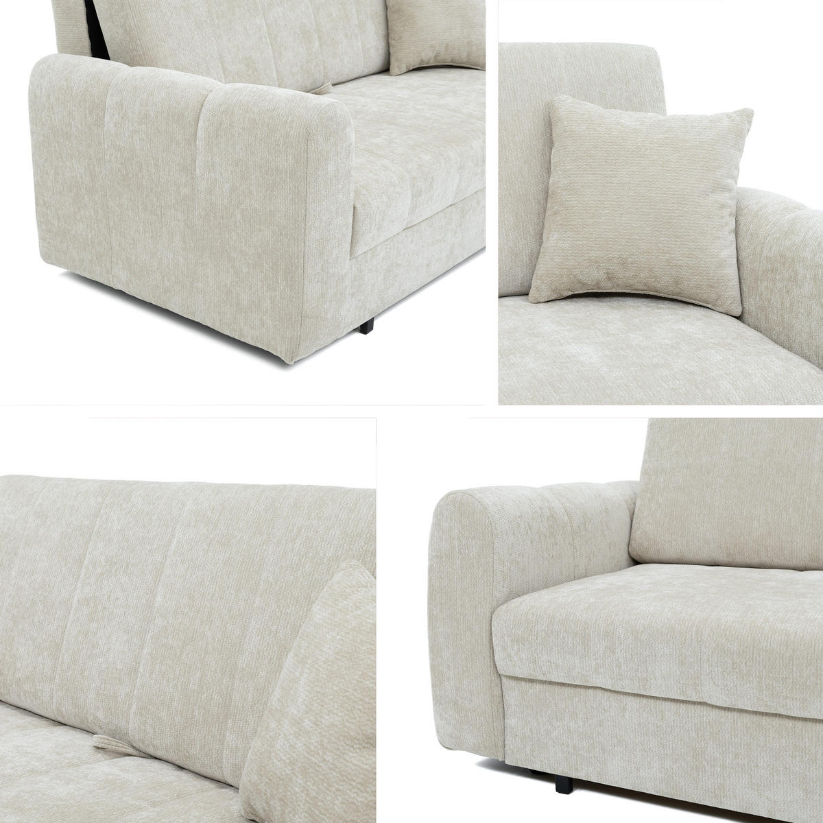 SCHLAFSOFA Viva Moon III - Schwarz/Grün, Holz/Metall (168/85/98cm) - MIRJAN24