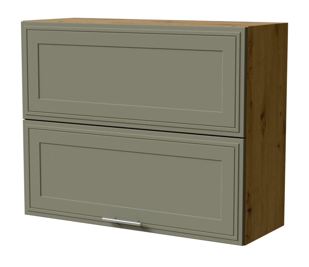 KLAPPHÄNGESCHRANK Salo W8B/90-AV Eiche Artisan / Reed Green Matt 90 / 32,5 / 72cm - Eiche Artisan/Grün, Holz/Holzwerkstoff (90/72/32.5cm) - Feldmann-Wohnen