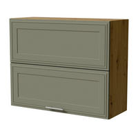 KLAPPHÄNGESCHRANK Salo W8B/90-AV Eiche Artisan / Reed Green Matt 90 / 32,5 / 72cm - Eiche Artisan/Grün, Holz/Holzwerkstoff (90/72/32.5cm) - Feldmann-Wohnen