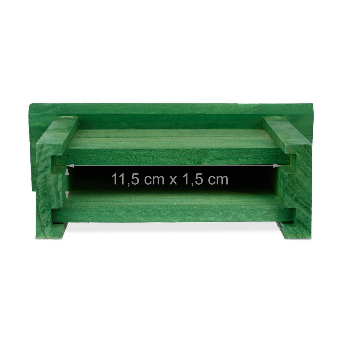FLEDERMAUSKASTEN - Grün, Holz/Metall (18/29/6cm) - Relaxdays