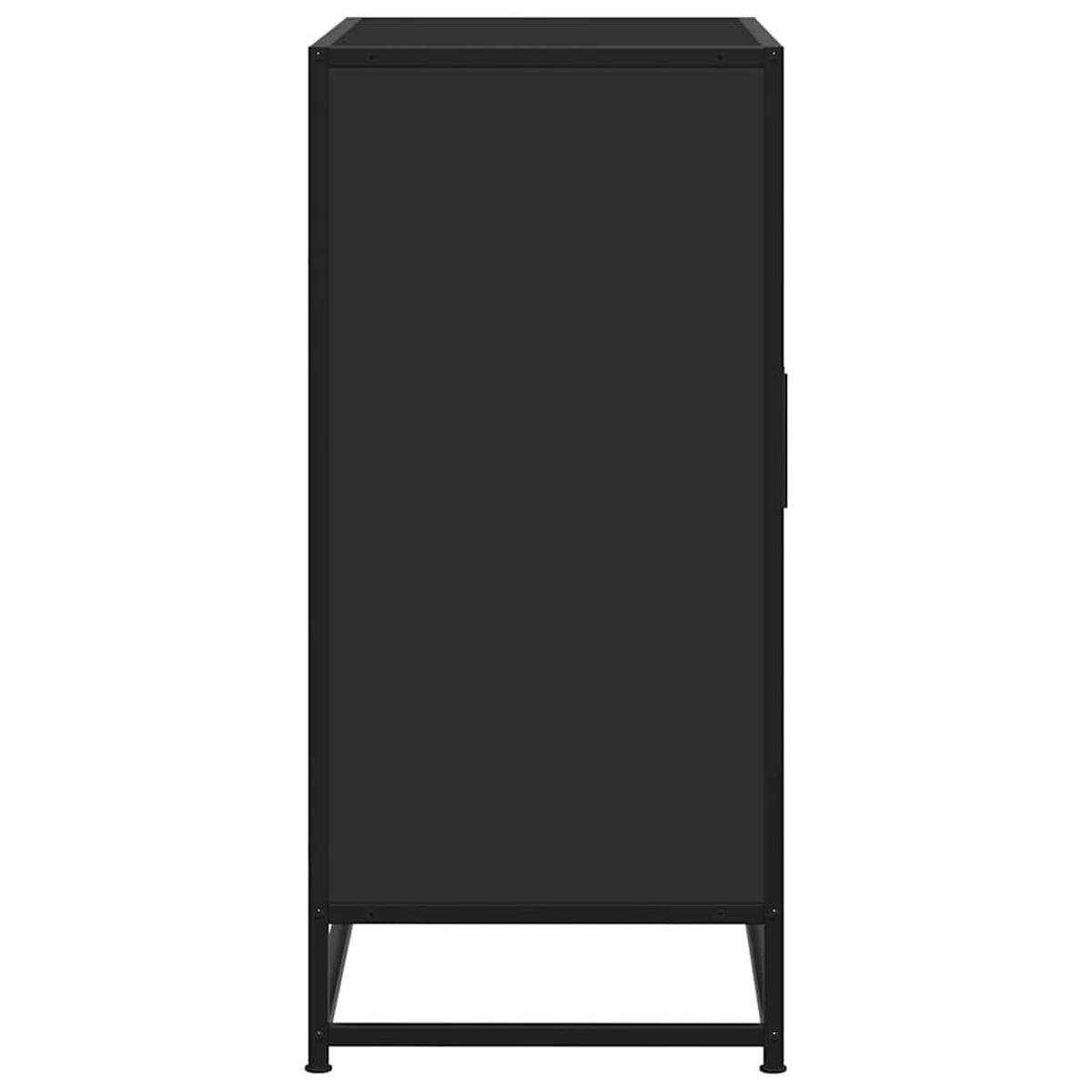 KOMMODE Sopi für Wohnzimmer Schwarz 68x35x76 cm - Schwarz, Holz (68/76/35cm) - DELUKE