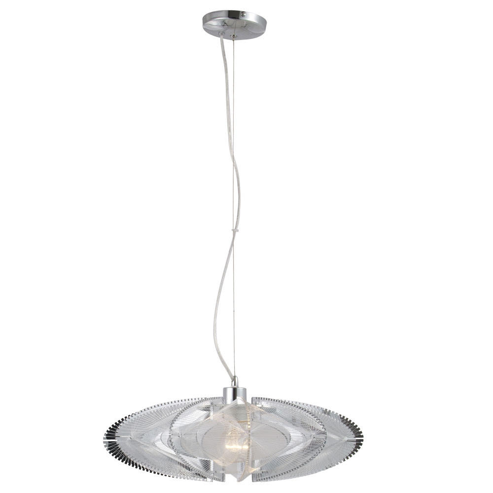 HÄNGELEUCHTE Pollux Chrom Silber - Silberfarben, Metall (50/50/150cm) - Globo Lighting