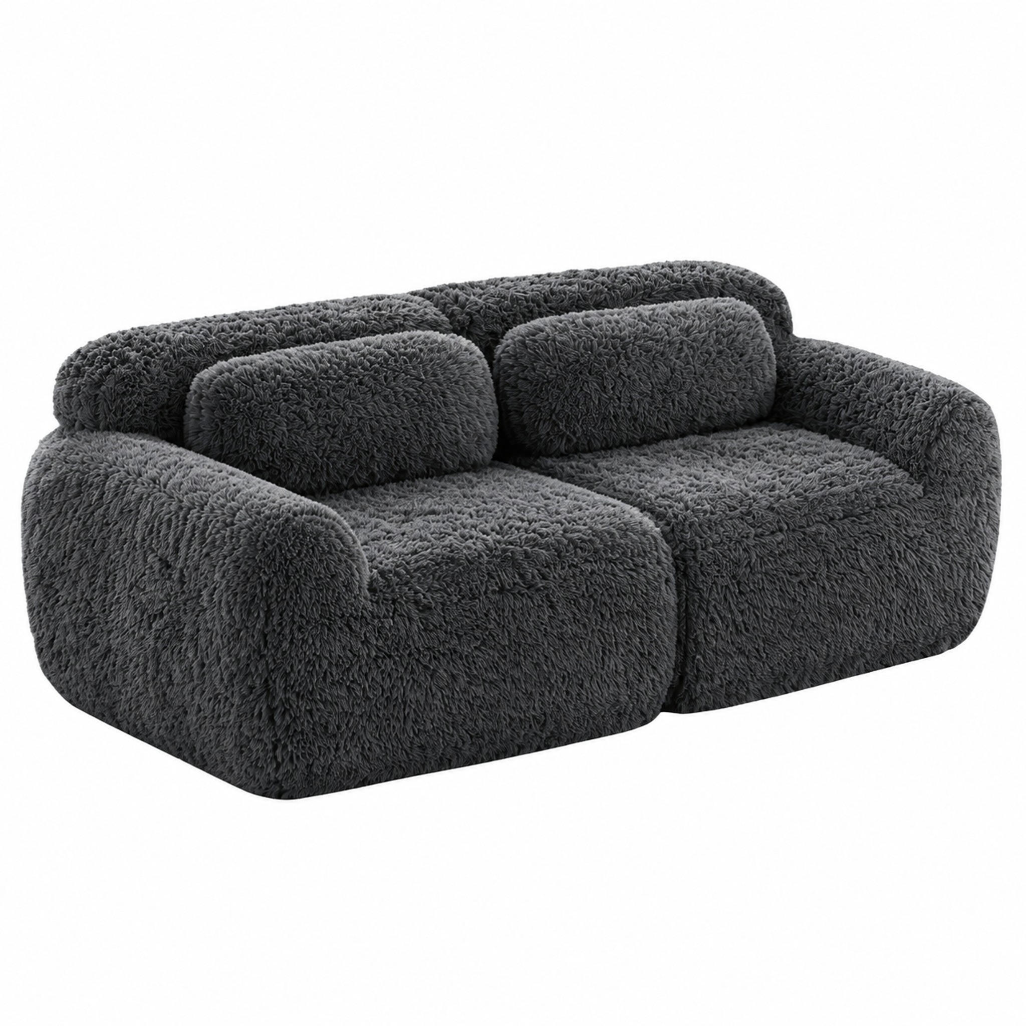 Meubliv Sofa Grau 104x73x204 cm