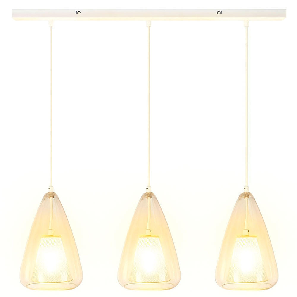 PENDELLEUCHTE Metall Weiß Klar - Weiß, Metall (75/16.5/150cm) - Nowa