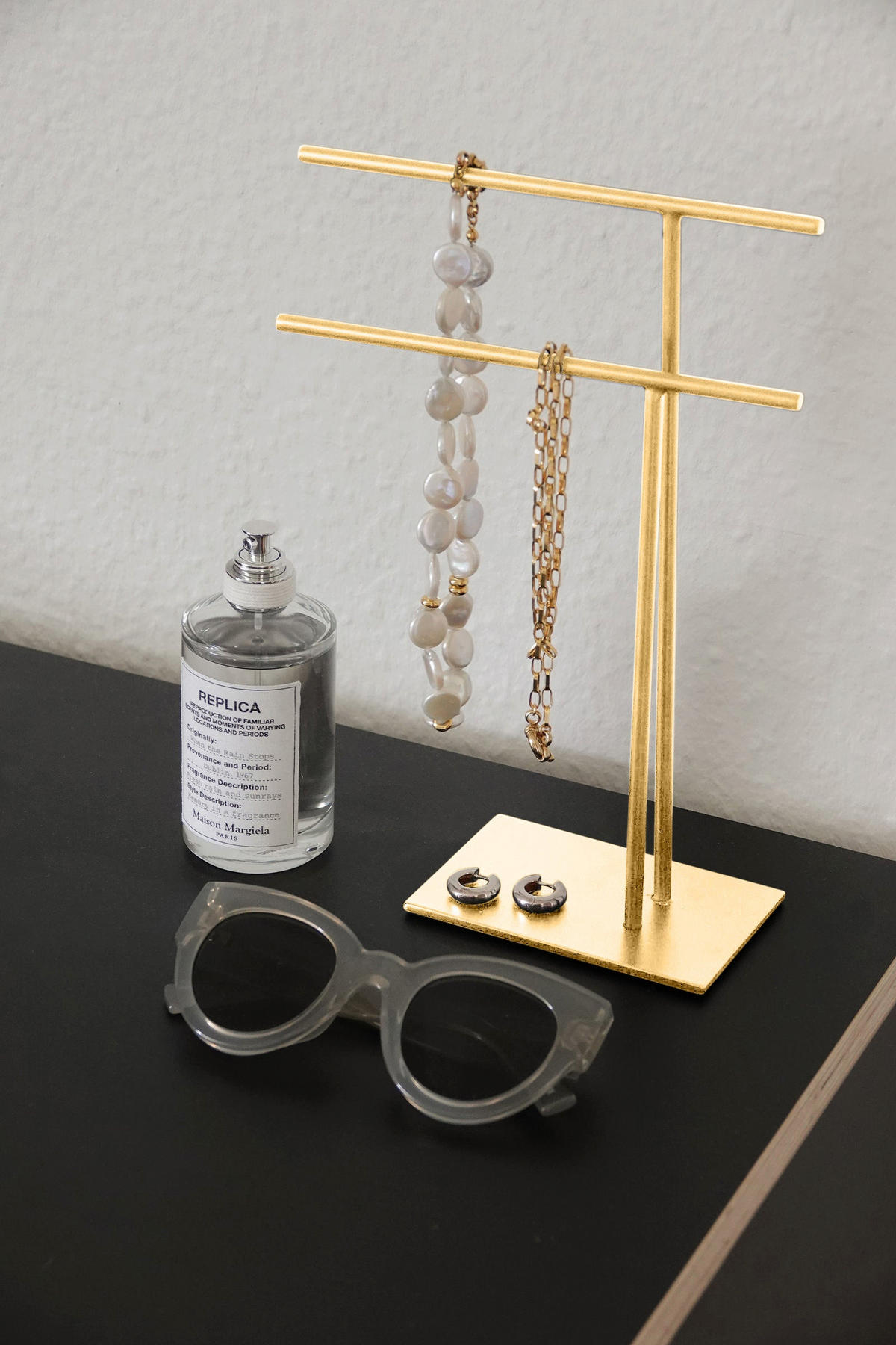 SCHMUCKSTÄNDER Butik aus Eisen in Gold 25/18,5 cm - Goldfarben, Metall (19/7/25cm) - LaLe Living