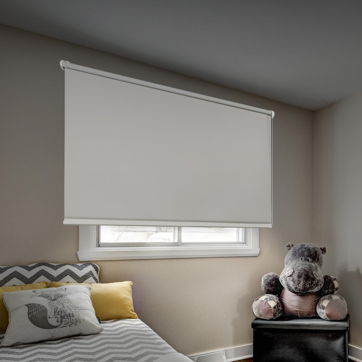 VERDUNKELUNGSROLLO | Ekrü, 120 cm x 180 cm - Beige, Kunststoff (120/180cm) - STORESDECO