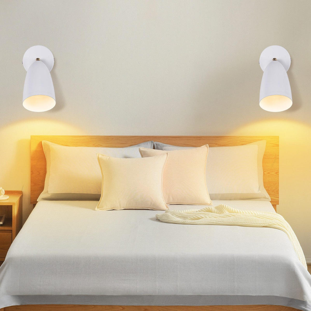 WANDLEUCHTE Gryxh 22.0/22.0/10.0 cm (2er-set) - Weiß, Metall (22/22/10cm) - ZMH