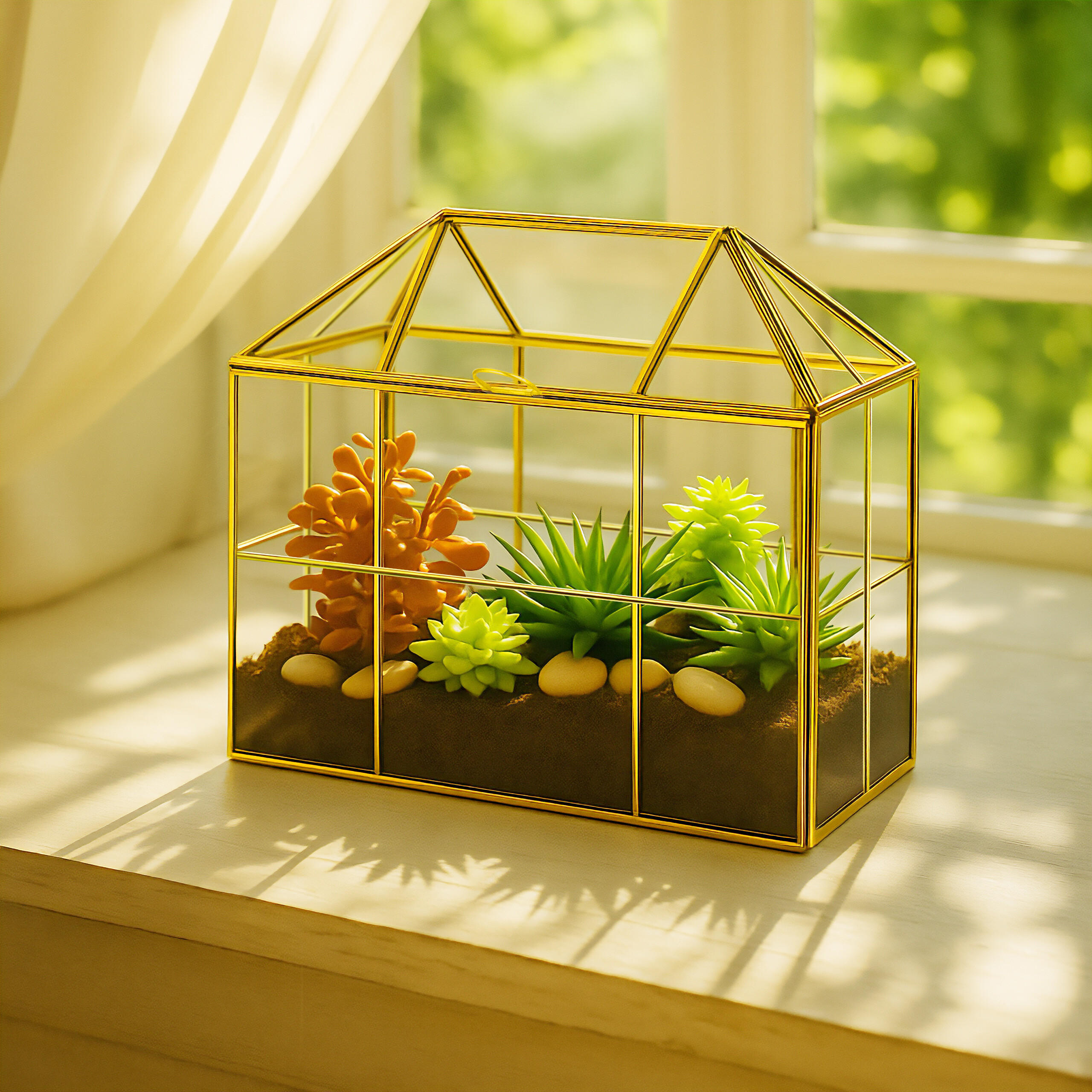 PFLANZENTERRARIUM - Transparent, Glas/Metall (30/27/15cm) - Relaxdays
