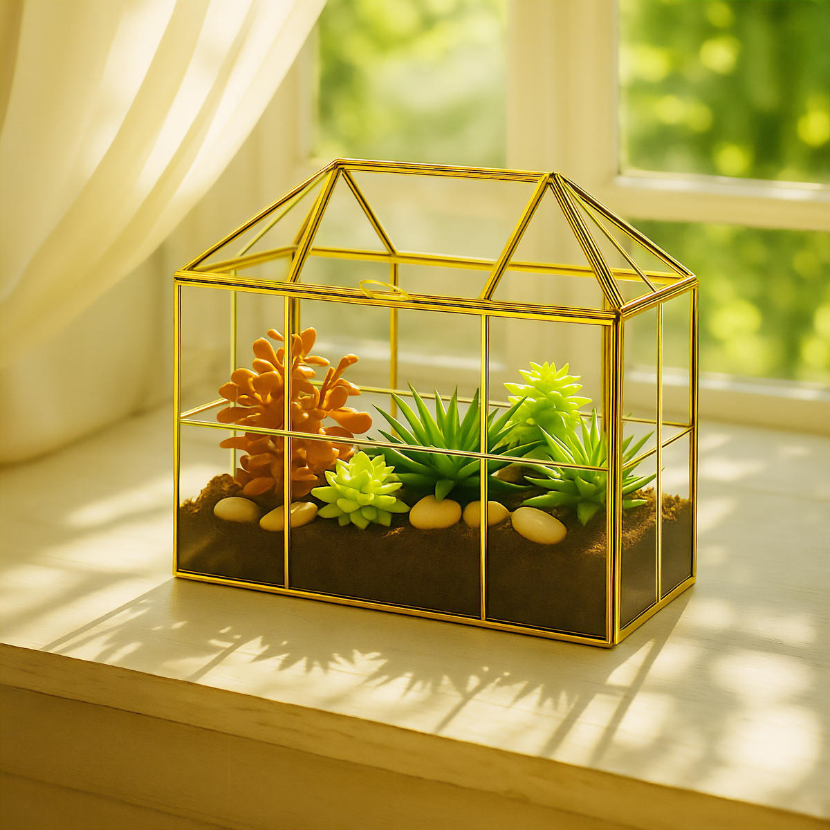 PFLANZENTERRARIUM - Transparent, Glas/Metall (30/27/15cm) - Relaxdays