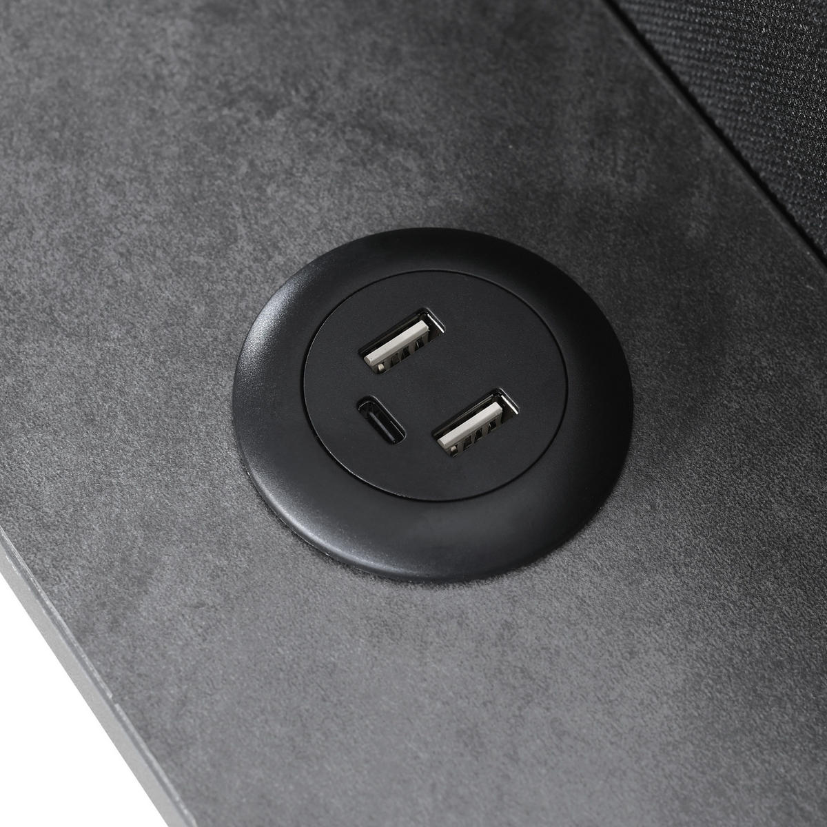 POLSTERBETT 140/200 cm mit LED, USB-Type-C, Stauraum, verstellbarem Kopfteil und Matratze, Grau - Grau, Textil (140/200cm) - Redom