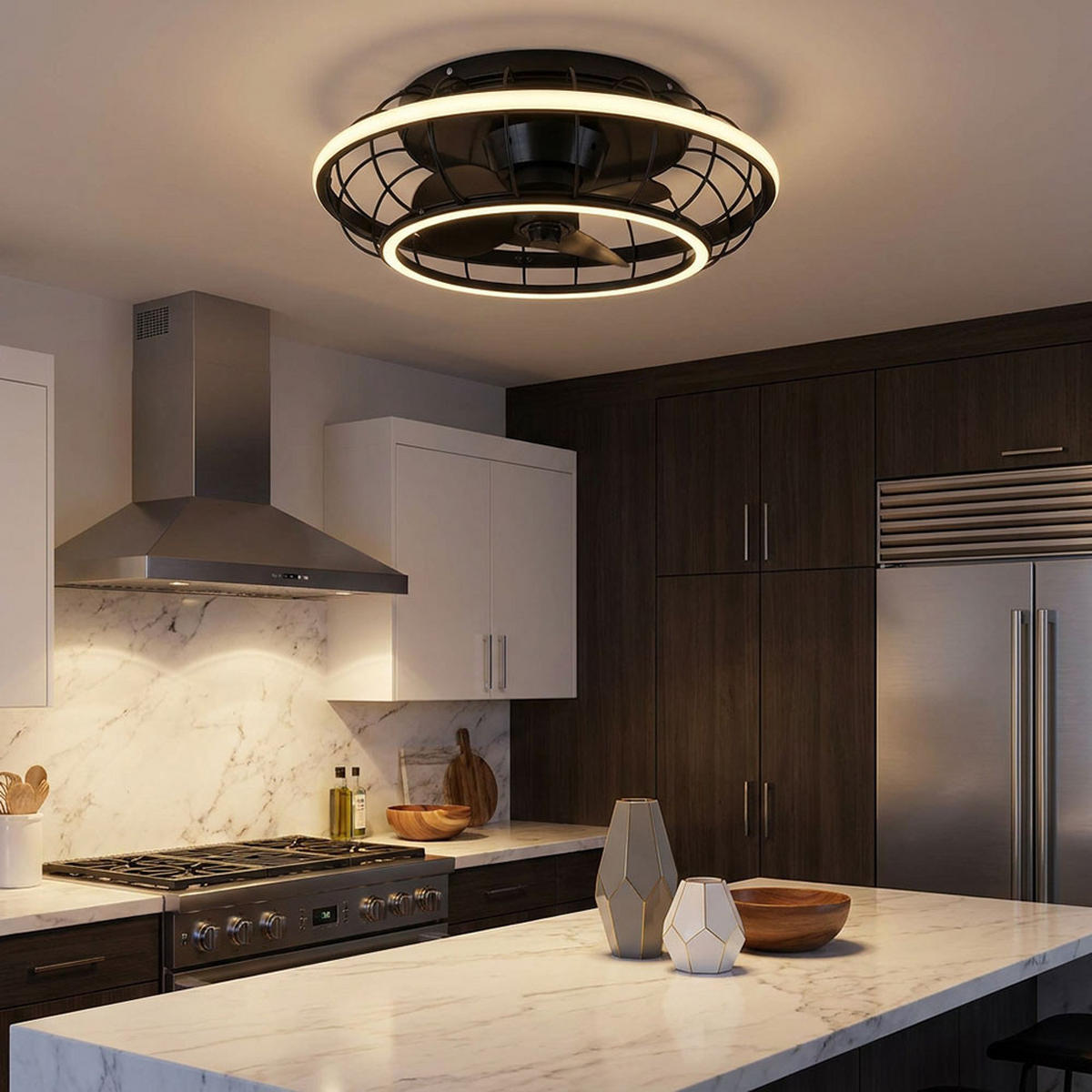 LED DECKENLEUCHTE LEONHARD Schwarz Kunststoff - Schwarz, Metall (50/50/18cm) - Globo Lighting