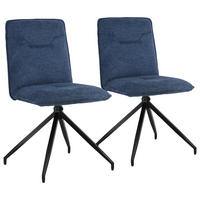 STÜHLE Aren Blau 2er-Set - Blau, Textil (48/85/60cm) - Happy Garden