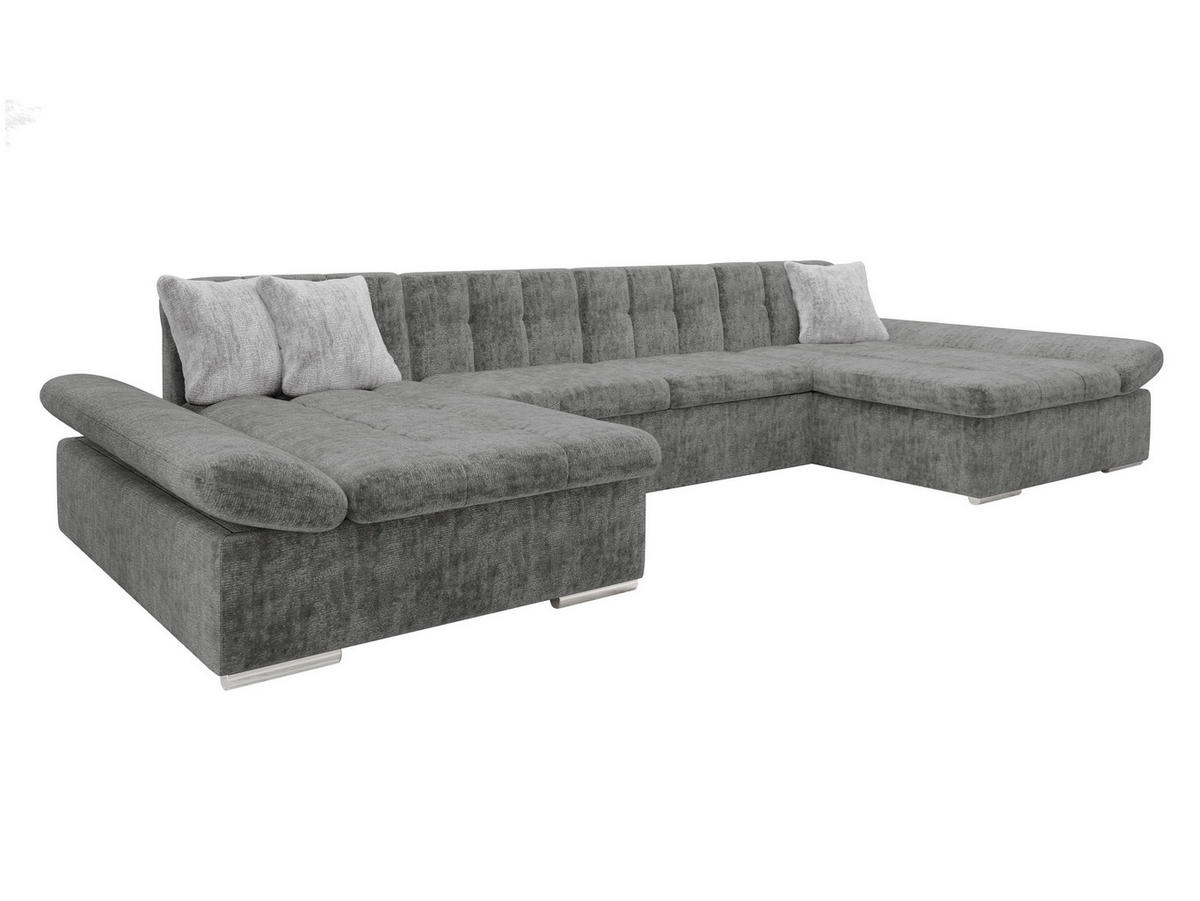 WOHNLANDSCHAFTEN Alia Premium - Chromfarben/Greige, Holz/Kunststoff (360/75/160cm) - MIRJAN24