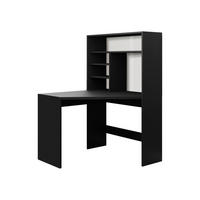 ECKSCHREIBTISCH MIT REGAL Zayden - Schwarz, Holzwerkstoff (101/96/141cm) - MIRJAN24