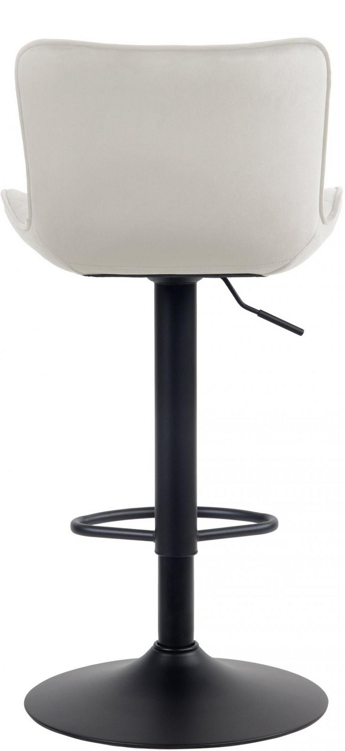 BARHOCKER 2er Set Samt creme - Creme/Schwarz, Textil/Metall (48/83/54cm) - CLP